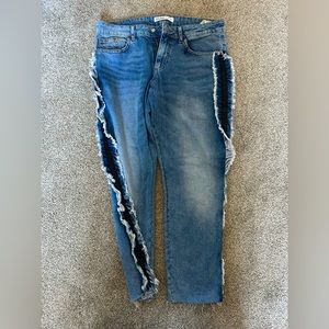 Zara ruffle jeans size 8